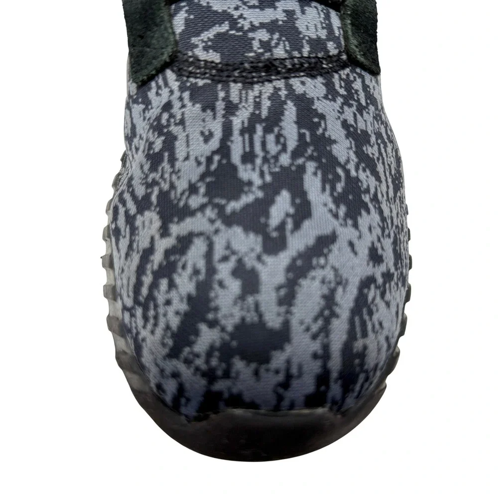 Adidas Kaptir Men's Sz 8.5 Grey Black Digital Camo Knit Running Shoes PWJ 001004